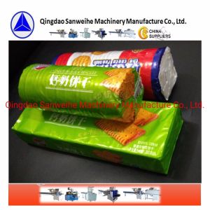 X-Fold Type Rice Cake Biscuit Wrapping Machine for Solid Material 4800*1100
