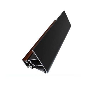 Hexagonal Wood Finish Aluminium Profiles Customized For Stand Display