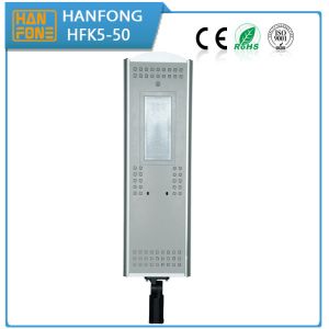 Buy cheap All in one Solar street lights manufactory LED power light50w12v30Ah CE/ROHS/ISO9001 aluminium alloy China manufactory from wholesalers