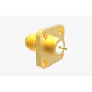 China SMA Female Brass Aerospace Grade RF Coaxial Connector with Flat Microstrip on sale