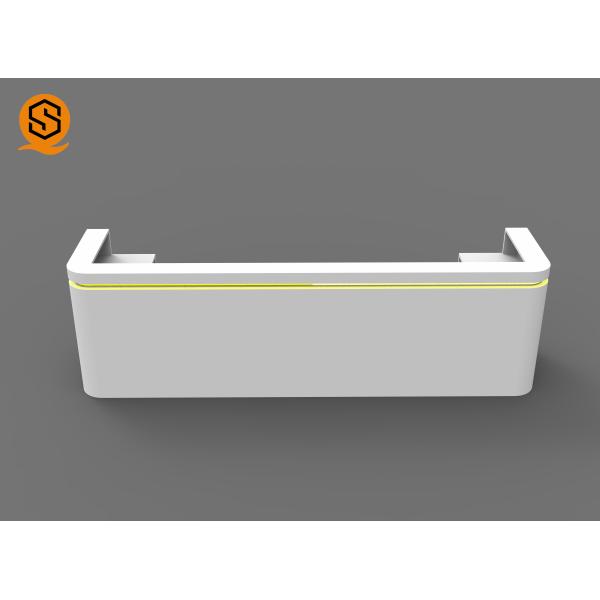 Quality Modern 2 People Artificial Stone Reception Desk With Joint Invisible for sale
