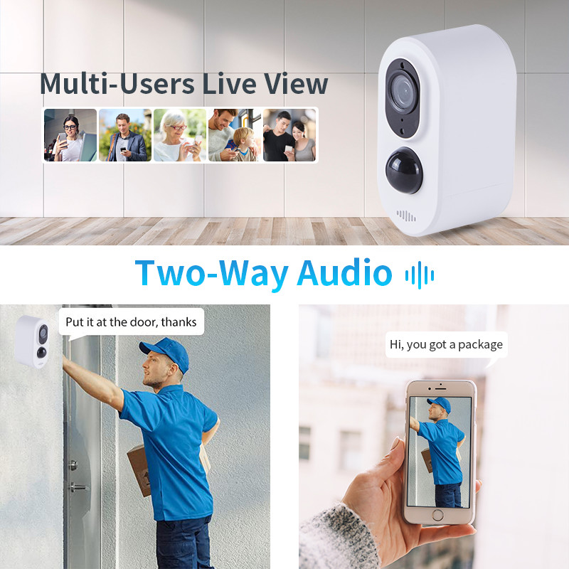 Buy cheap Glomarket Tuya Smart Home  Wireless WiFi Camera Infrared Hd Night Vision Camera Supports Solar Charging Security Camara from wholesalers