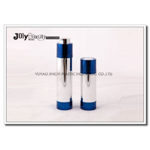Buy cheap Custom Bright Silver Plating 30ml Airless Pump Bottle Can Rotate from wholesalers