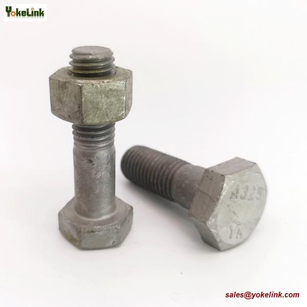 1/2" ASTM F3125 Grade A325 Hot Dipped Galvanized Steel Structural Bolt w/A563 DH