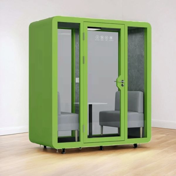 Quality Compact Room Telephone Booths Green / White Soundproof Booth For Home Office for sale
