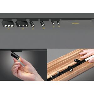 Lens Type Or Reflector Type Mini LED Linear Lighting With 3 LEDs In 1 Track Head