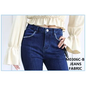 Buy cheap 58 59  Width 9.8oz 99 Cotton 1 Elastane Indigo Dyed Denim Fabric Yarn from wholesalers