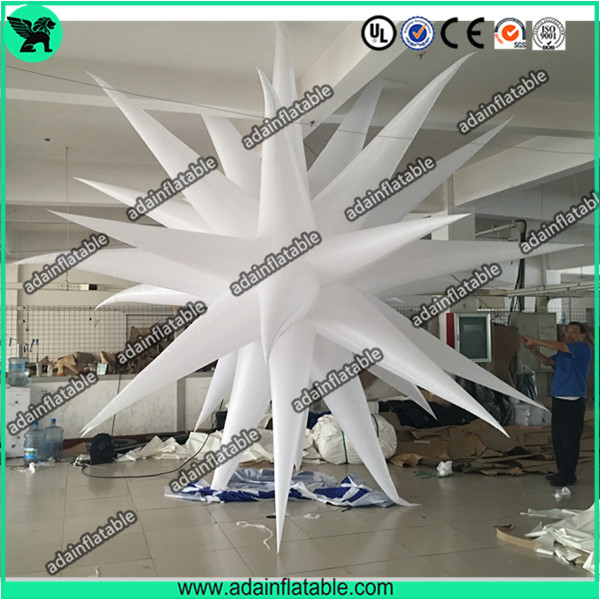 Buy cheap 2m White Inflatable Star Giant Customized Star Model Flower Replica from wholesalers