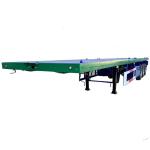 Buy cheap How much is a flatbed trailer for sale? - 3/Tri Axle Container Flatbed Semi Trailer 40ft/40 Foot Prices from wholesalers