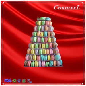 Buy cheap New style Black 9 tiers plastic macaron Square piramide macarons tower patented customizable Macaron packaging with low price from wholesalers