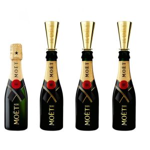 Buy cheap Gold Pink Plating Moet Chandon Champagne Sipper For Mini Moet Champagne 175ml from wholesalers