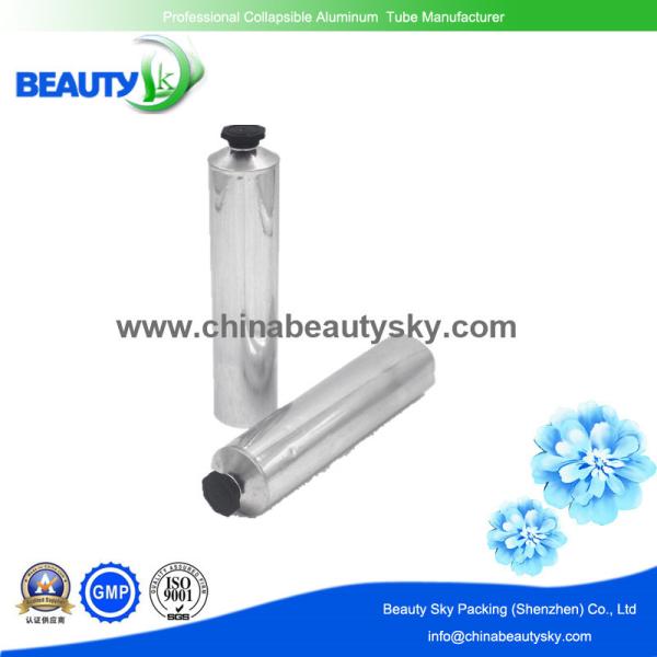 Quality Silver color of Collapsible aluminum Tube for Hand cream with octagon caps or hexagonal caps for sale