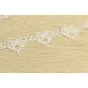 Buy cheap Polyester Guipure Lace Trims With Heart Pattern Multiapplication from wholesalers