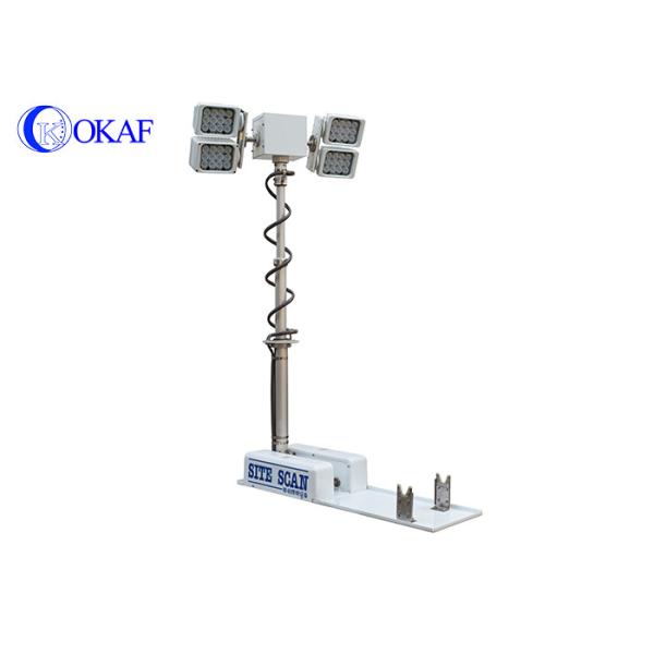 Quality 4*200W roof Mounted 66km/h Prostrate Telescopic Mast 72000lm for sale