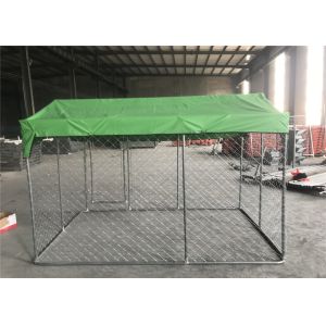 10'L*5'W*6'H (3m*1.5m*1.8m) Black powder Coated OD32mm Mesh 50mmx100mm Dog