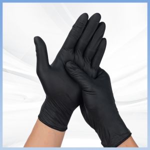 Buy cheap Anti Puncture Disposable PVC Gloves Easy Animal Handling Black Color from wholesalers