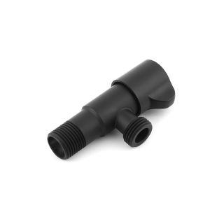 200 PSI SUS304 Matte Black Angle Stop Valve Potable Water Hydronic Heating