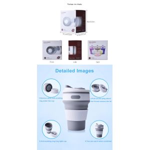 Buy cheap Microwavable Odorless 350ML Collapsible Silicone Coffee Cup from wholesalers