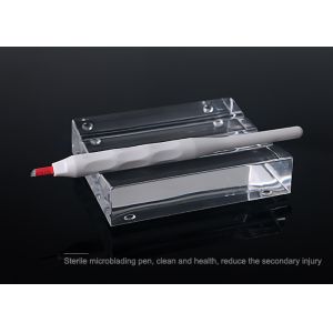 Buy cheap #12 Blade Oval White Disposable Manual Tattoo Pen Permanent Makeup Eyebrow Hand Tool from wholesalers