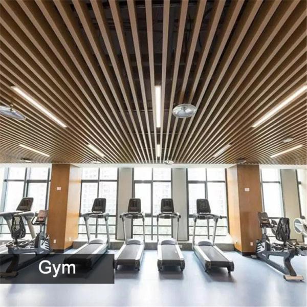 Quality Wood Grain Design Aluminum Metal Ceiling Extruded Box Baffle Ceiling for sale