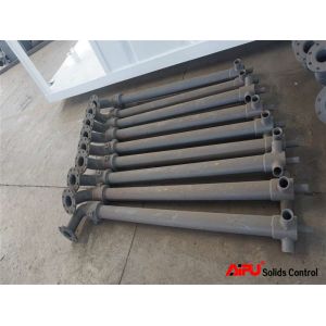 China Bolt Flange 3 Nozzle Vertical Mud Mixing Gun 50mm Diameter on sale