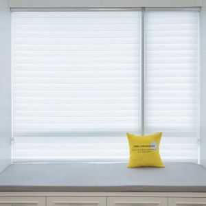 WELLSOURCE Manual 2"Shangri-la shades Non Blackout Light Filtering for Home,