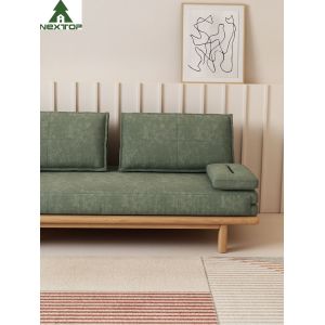Buy cheap Novelty Foldable Shrinkable Custom Sofa Bed Green Linen Environmental Friendly from wholesalers