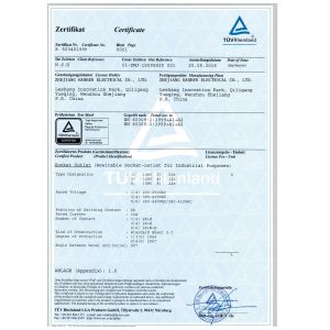 ZHEJIANG HANBEN ELECTRICAL CO., LTD. Certifications