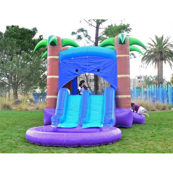 Buy cheap Colorful Inflatable Palm Tree Screamer Water Slide 0.55mm Plato PVC Material from wholesalers