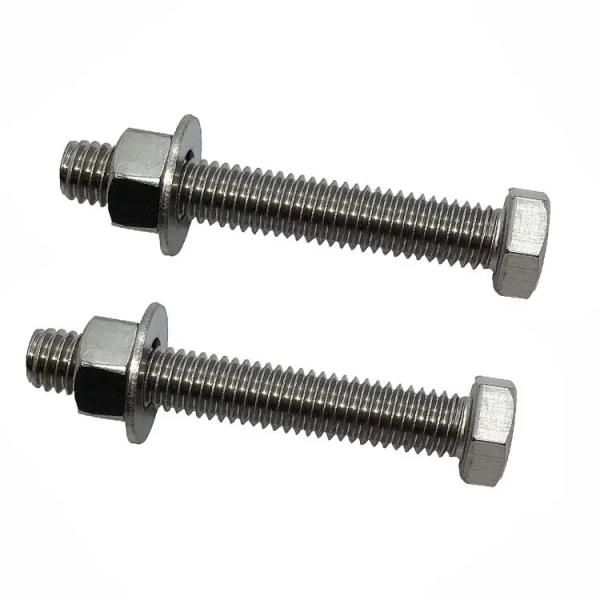A2-70 Grade Polished Hex Head Bolts 100Pcs M6-M24