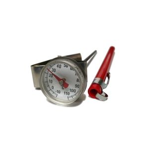 Stainless Small Dial Pocket Milk Frothing Thermometer With Magnifying Lens