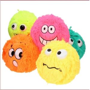 Buy cheap Logo Embroidery 23cm Fuzzy Ball with Smiley Face OEM/ODM Aceptable Embroidery Logo from wholesalers