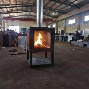 Buy cheap High Efficiency Garden Heaters Metal Fireplace Wood Burning Stove With Chimney from wholesalers