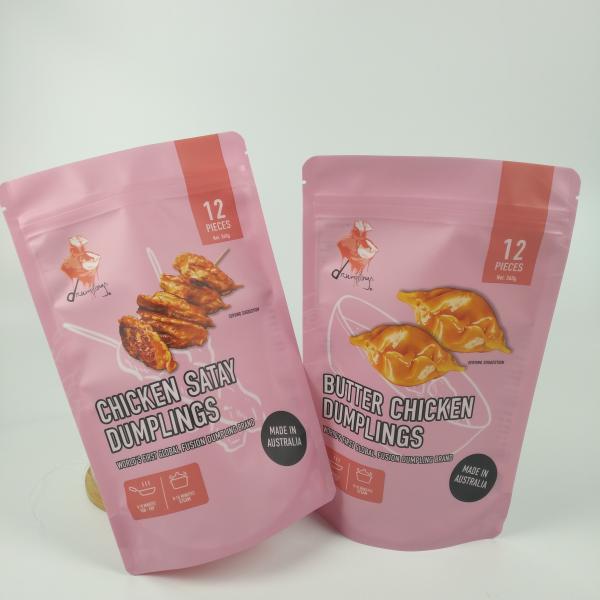 Coffee Matt Zipper Custom Printed Barrier Bags Self Standing Laminated