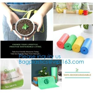 Buy cheap Biodegradable Compostable Garbage Bin Liners, Kitchen Bin Liner Compostable Flat Trash Bag On Roll, Bin Liner In Rol from wholesalers