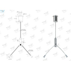 Buy cheap Durable Cable Suspension Kits 1 / 16 ″ Stainless Steel  With Diecast End from wholesalers