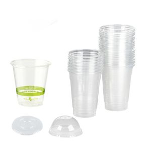 Buy cheap Recyclable 12oz Plastic Coffee Cups With Straw from wholesalers