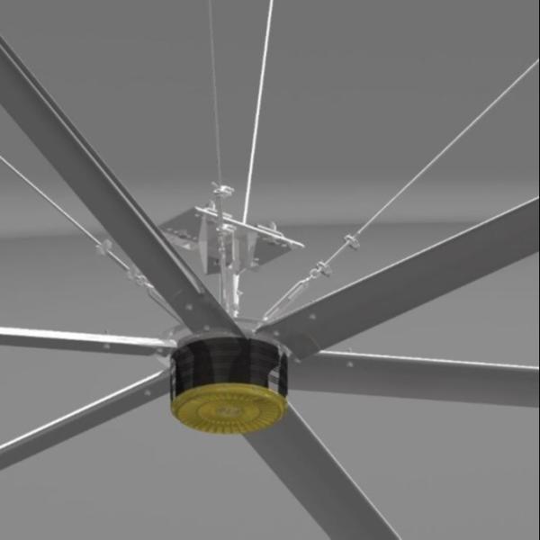 Quality 16 foot 58rpm Pmsm Extra Large HVLS Industrial Ceiling Fans for warehouse and factory for sale
