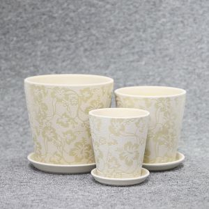 Buy cheap Customizable Ceramic Pots For Gardening In Different Colors from wholesalers