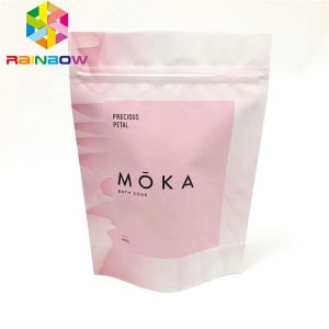 Buy cheap Body scrub stand up pouch reusable packaging bag with tear notches customized pouches from wholesalers