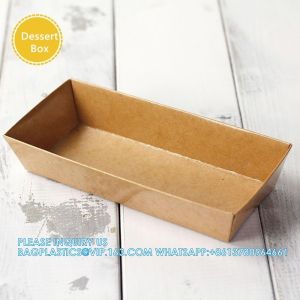 Sandwich Kraft Paper Box With Clear Lids, Individual Charcuterie Sushi