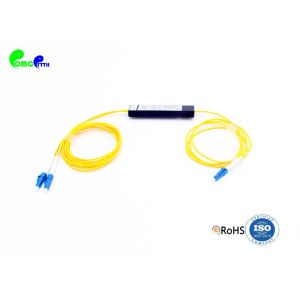 Buy cheap 1×2 Fiber Coupler Splitter LC UPC SM Connector With Yellow Color Wide Operating Temperature And Wavelength from wholesalers