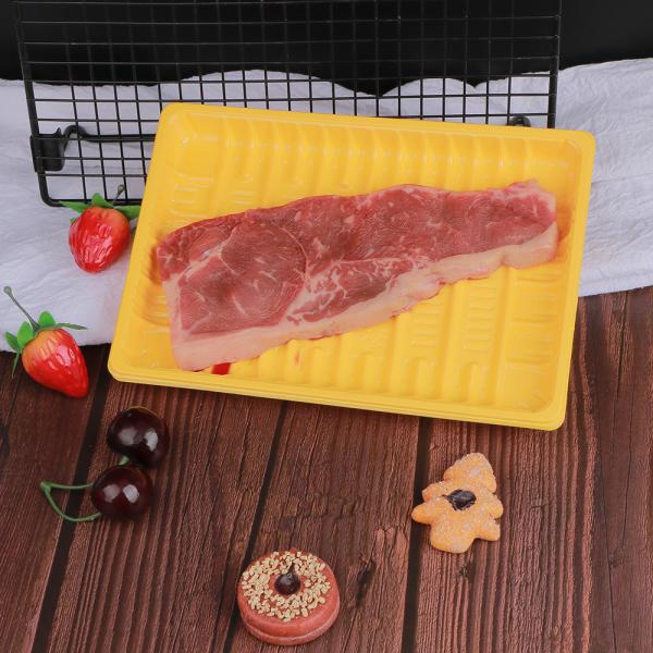 Quality Yellow Hengmaster Plastic Disposable Vegetable Tray For Meat Seafood for sale