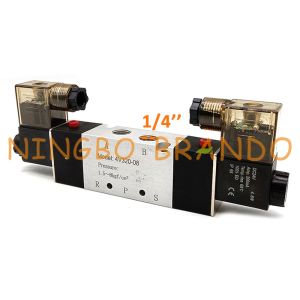 Buy cheap 4V320-08 1/4 Inch 5/2 Way Double Coil Pneumatic Solenoid Valve from wholesalers