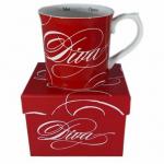 Buy cheap red gift packaging box  Custom coffee mug box with window coffee cup pape box from wholesalers