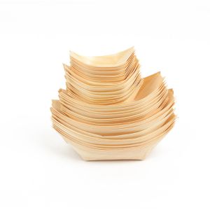 Buy cheap 5inch Pine Wood Disposable Serving Cone Sushi Boat Serving Tray from wholesalers