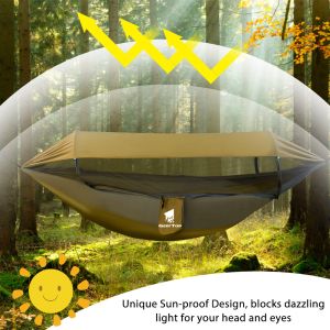 W140cm multifunction Portable Hammock With Mosquito Net
