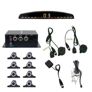 Buy cheap 8 Sensors Car Parking Kit Buzzer Reverse Backup Radar Sound Alert Indicator Probe System Detect Range 0.4-5M Waterproof IP66 from wholesalers