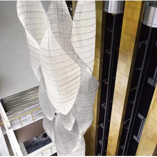 Buy cheap Non-Standard Engineering Custom Lighting Fixtures Large Crystal Banquet Hall Hollow Leaf Chandelier Custom Stairwell Long Chandelier LED Chandelier from wholesalers