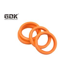 GDK Hydraulic Cylinder Piston Seal PU Material Orange Colour Hallite Seal For